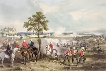 La Bataille de Goojerat le 21 février 1849, gravée par John Harris (c.1791-1873) 1850